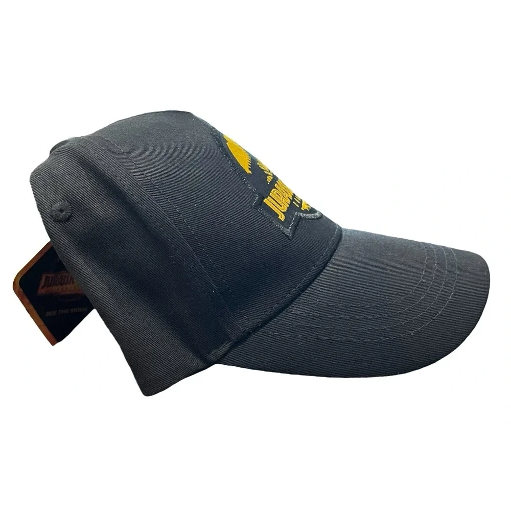 Jurassic World Dominion Hat Black Baseball Cap Movie Promo‎ NWT Adjustable